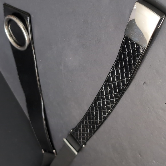 Suzi Roher Women's Black Stretch Waist Belt Boho Style with Metal Buckle,M. - Picture 4 of 10